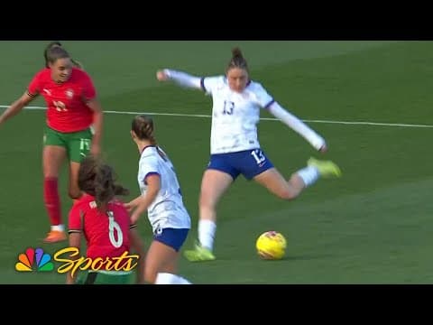 Olivia Moultrie scores brace for United States in first 10 minutes against Portugal | NBC Sports