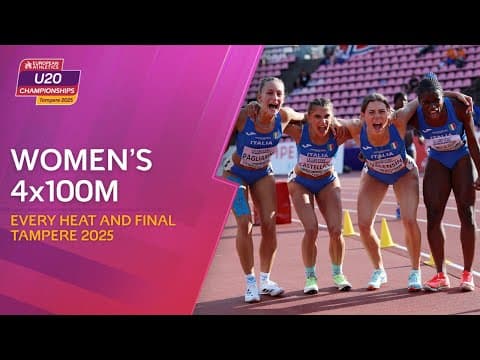 Women’s 4x100m Relay ⚡️🔥 | Every Heat & Final | European U20 Championships Tampere 2025
