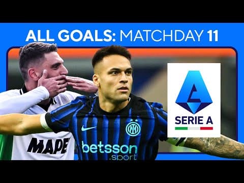 EVERY GOAL from Matchday 11 in SERIE A: Lautaro Martínez STUNNER, Berardi DOUBLE | CBS Sports Golazo