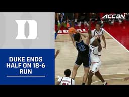 Duke Ends The 1at Half On An 18-6 Run