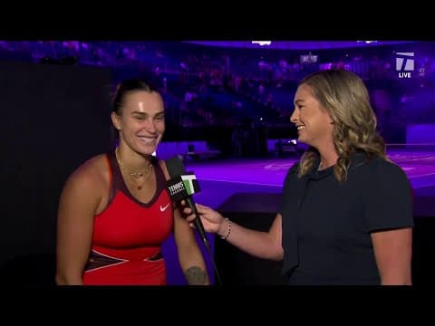 Aryna Sabalenka "Can't Wait" to Play for Year-End Title | 2025 WTA Finals