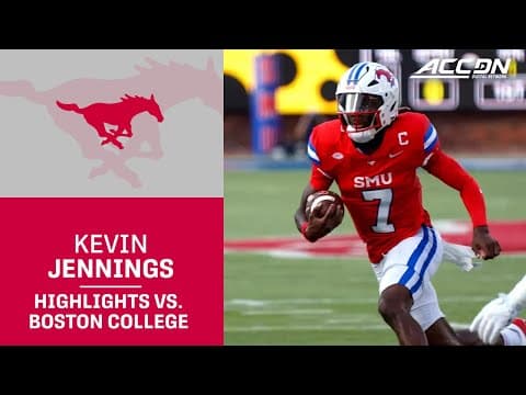 SMU QB Kevin Jennings Highlights vs. Boston College
