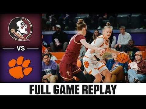 Florida State vs. Clemson Full Game Replay | 2025-26 ACC Women's Basketball