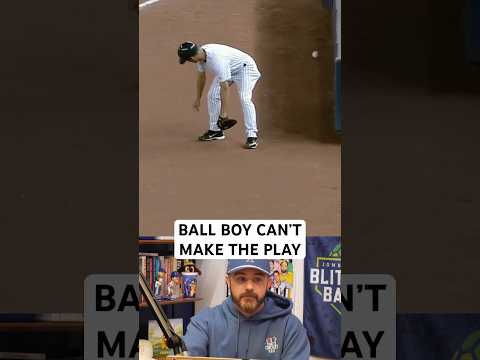 Yankees ball boy can’t make the same play twice, a breakdown #jmbaseball #yankees #mlb #baseball #ny