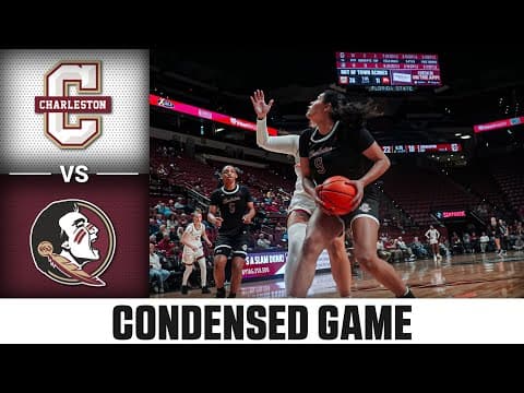 Charleston vs. Florida State Condensed Game| 2025-26 ACC Women's Basketball