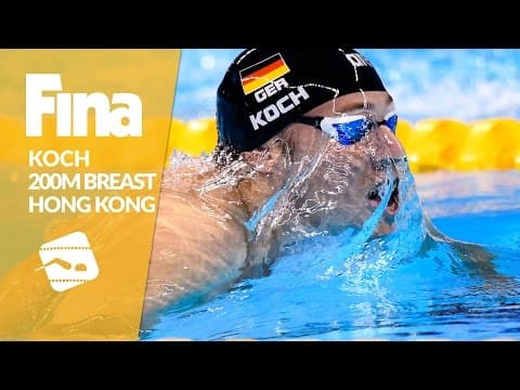 Impressive victory for Germany's Koch - 200m Breaststroke #9 Hong Kong