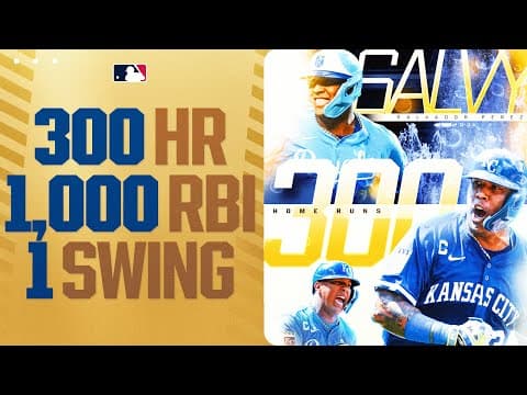 300 HR and 1,000 RBI ... BOTH IN 1 SWING! 😱 Salvador Perez slugs a pair of home runs for the Royals!