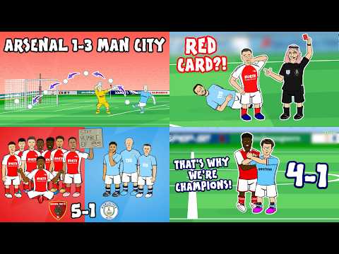TOP 5 MAN CITY vs ARSENAL CARTOONS😂