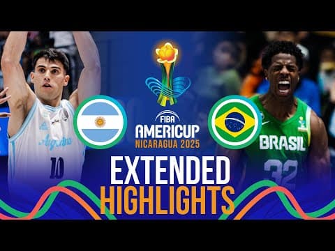 Argentina 🇦🇷 vs Brazil 🇧🇷 | Extended Highlights | FIBA AmeriCup 2025
