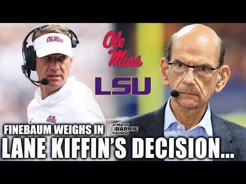 Paul Finebaum on Lane Kiffin's decision: 'I can't imagine this ending well' 😳 | The Matt Barrie Show