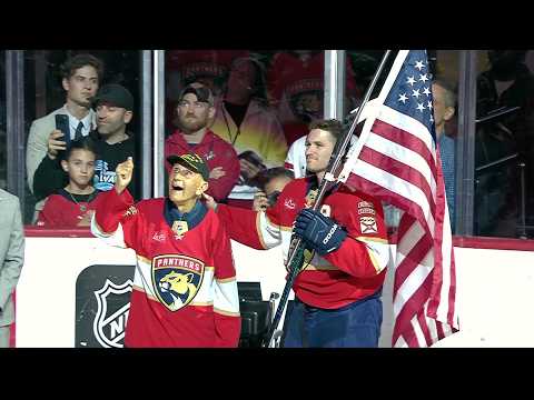 Matthew Tkachuk honored by Panthers fans for USA Gold Medal