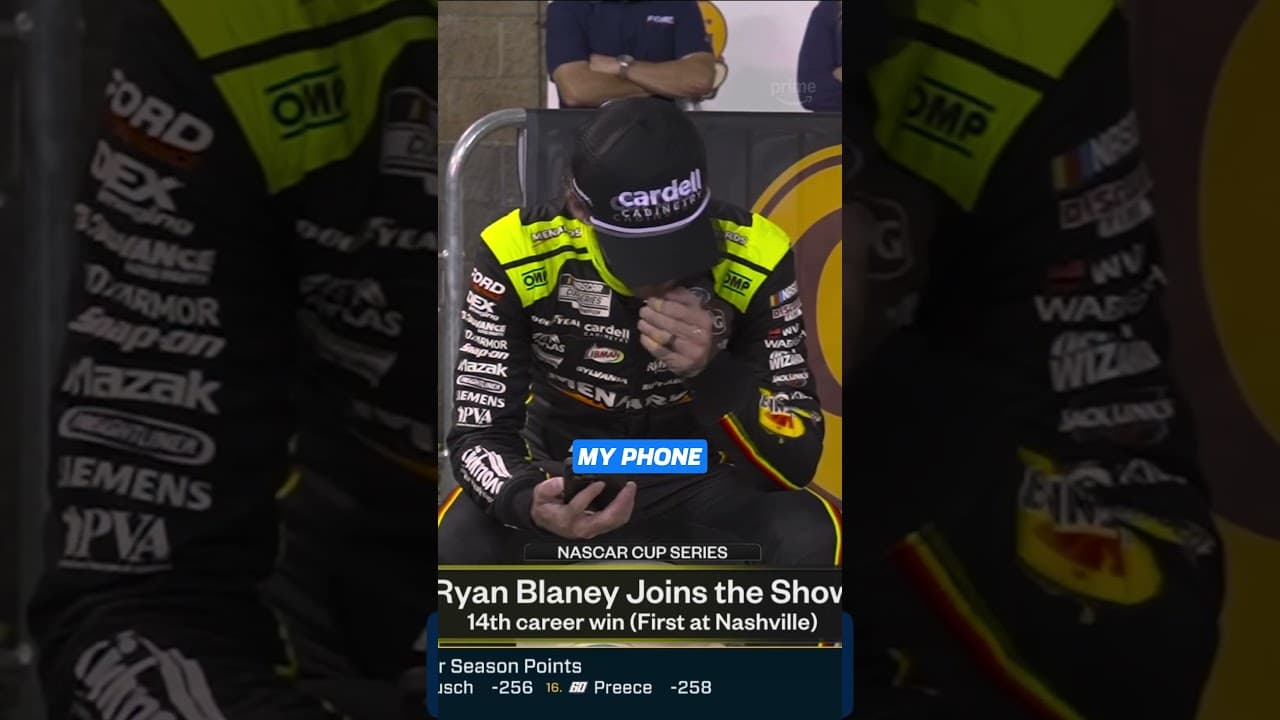 Ryan Blaney FaceTimed his Wife after winning at Nashville