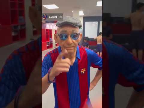 Pedri disguised as a grandpa 🤣 (via pedri/TT)