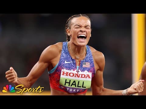 Anna Hall DOMINATES 800 for first global Heptathlon gold, Brooks' PB earns bronze | NBC Sports