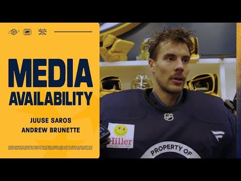 Juuse Saros & Andrew Brunette Media Availability: Nov. 19, 2025