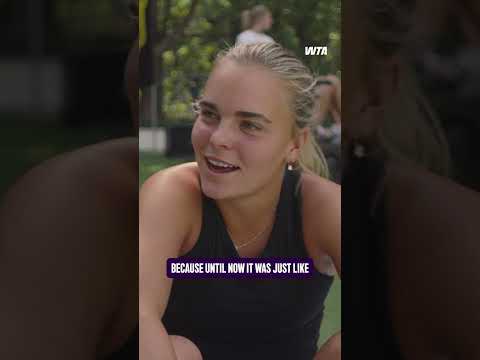 Catching up with the Abu Dhabi champ 🏆 #WTA #DDFTennis #SaraBejlek