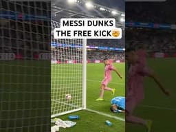 Pitchside angle of Messi free kick🤩