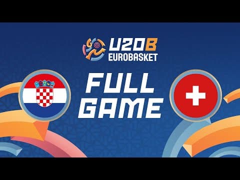 Group Phase | Croatia v Switzerland | Full Basketball Game | FIBA U20 Women's EuroBasket 2025 Div. B