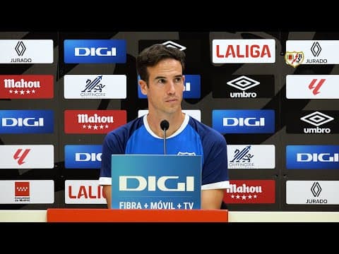 Íñigo Pérez en la previa del Athletic Club -  Rayo Vallecano