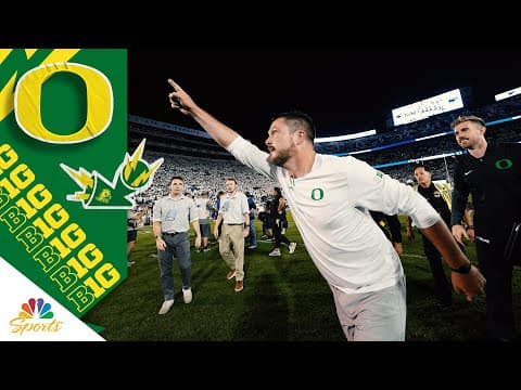 Oregon head coach Dan Lanning describes 'unbelievable' overtime win over Penn State | Big Ten on NBC