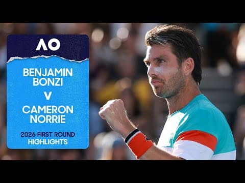 Benjamin Bonzi v Cameron Norrie Highlights | Australian Open 2026 First Round