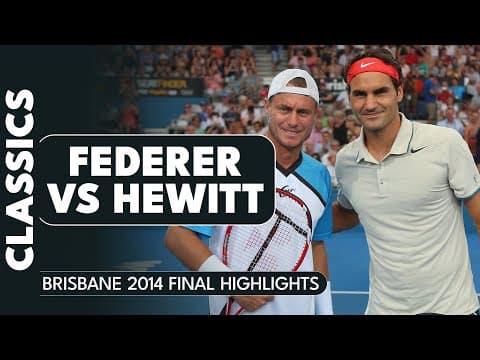 Roger Federer vs Lleyton Hewitt INTENSE Brisbane 2014 Final 🇦🇺🏆