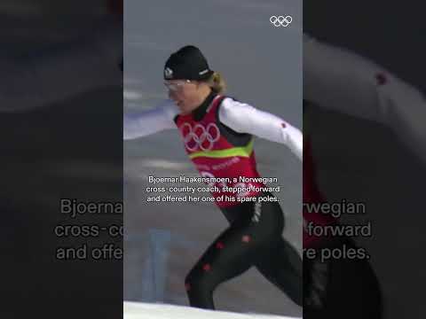 Sara Renner broke her pole in the Torino 2006 team sprint.