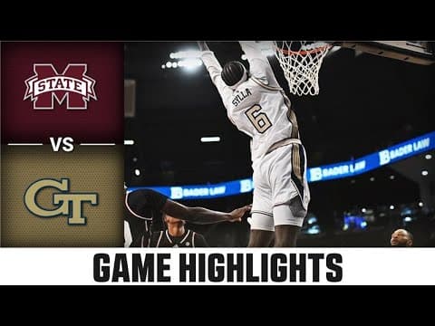 Mississippi State vs. Georgia Tech Game Highlights | 2025-26 ACC Men's Basketball