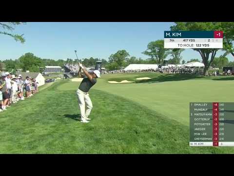 Michael Kim nearly holed out for eagle from the rough 😮