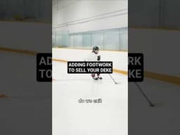 ADDING FOOTWORK TO SELL YOUR DEKE #hockeycoaching #hockeytraining