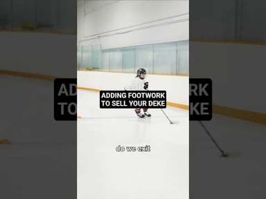 ADDING FOOTWORK TO SELL YOUR DEKE #hockeycoaching #hockeytraining