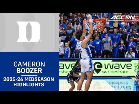 Duke F Cameron Boozer Midseason Highlights | 2025–26 ACC Men’s Basketball