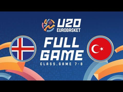 LIVE - Iceland v Türkiye | FIBA U20 Women's EuroBasket 2025 | Class. Game 7-8