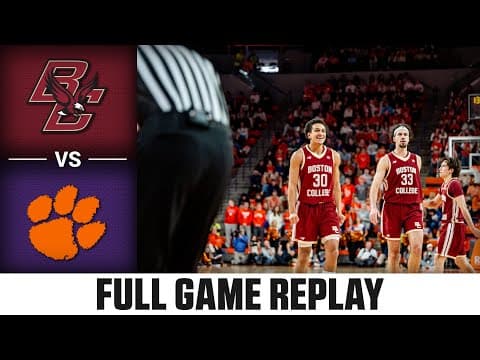 Boston College vs. Clemson Full Game Replay | 2025-26 ACC Men's Basketball