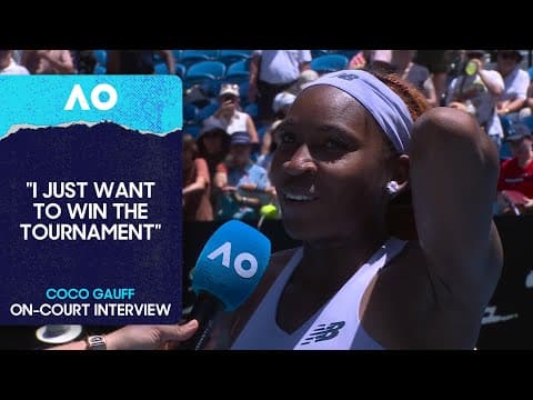 Coco Gauff On-Court Interview | Australian Open 2026 First Round