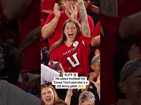 Jacob is a linebacker for Texas Tech and his wife Emma is a Blackhawk pilot for the US Army ❤️