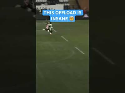 This offload is INSANE! 🤯 How did he do that?! 🔥 #rugbyzone