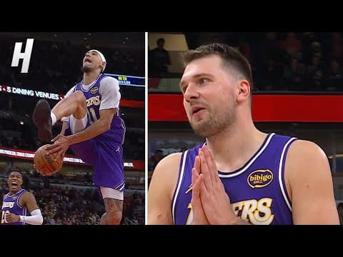Luka Doncic Can’t Believe Jaxson Hayes Crazy Between-the-Legs Dunk 😱