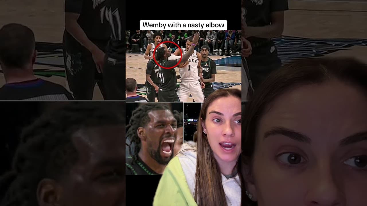 Wemby gets ejected for this NASTY elbow to Naz Reid