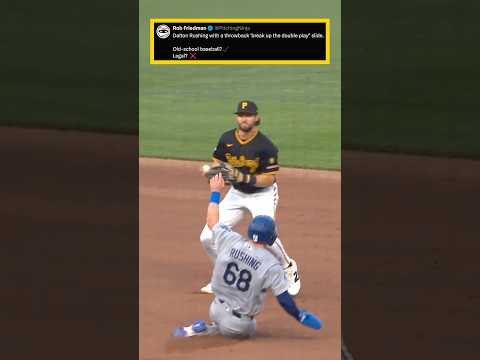 Dalton Rushing with a throwback 'break up the double play" slide. Old-school baseball? ✅Legal? ❌
