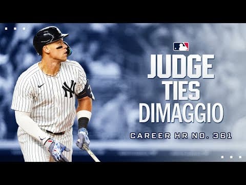 All Rise AGAIN! Aaron Judge’s 2nd HR of the game ties Joe DiMaggio for 4th on Yankees HR list (361)!