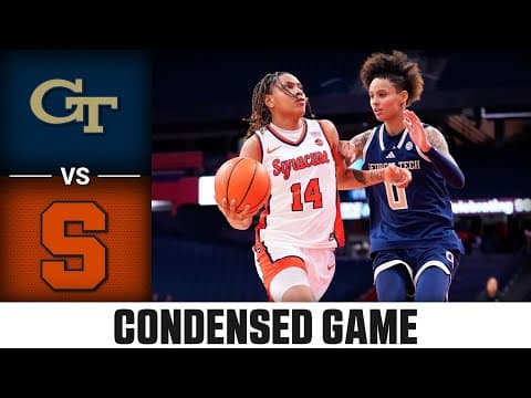 Georgia Tech vs. Syracuse Condensed Game | 2025-26 ACC Women's Basketball