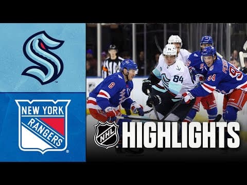 Kraken vs. Rangers | NHL Highlights | January 12, 2026
