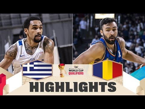 Greece 🇬🇷 v Romania 🇷🇴 | Highlights | FIBA Basketball World Cup 2027 European Qualifiers