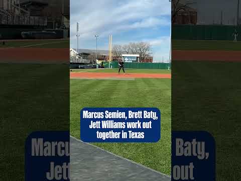 Marcus Semien, Brett Baty & Jett Williams get ready for spring training together 😤