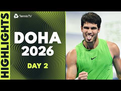 Carlos Alcaraz Returns to The Tour; Rublev and Tsitsipas Also In Action | Doha 2026 Day 2 Highlights