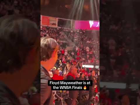 Floyd Mayweather in the building for Game 1 😤