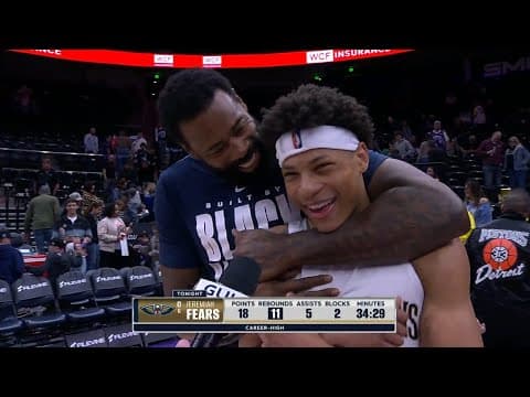 Jeremiah Fears on-court postgame interview | Pelicans vs. Jazz 2/28/26