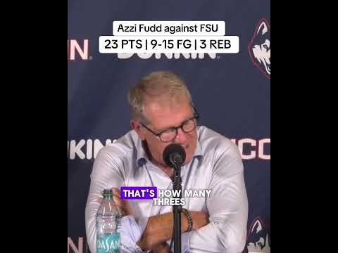 Geno Auriemma had jokes about Azzi Fudd 😂 (via @uconnwbb/TT)