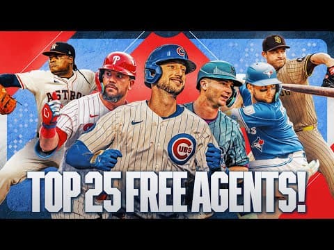 TOP 25 FREE AGENTS: Where will they land?! (Ft. Kyle Tucker, Shota Imanaga, Kyle Schwarber & MORE!)